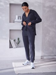 Charcoal Grey Ribbed Joggers - Image 4 of 8
