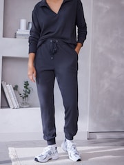 Charcoal Grey Ribbed Joggers - Image 5 of 8