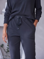 Charcoal Grey Ribbed Joggers - Image 6 of 8