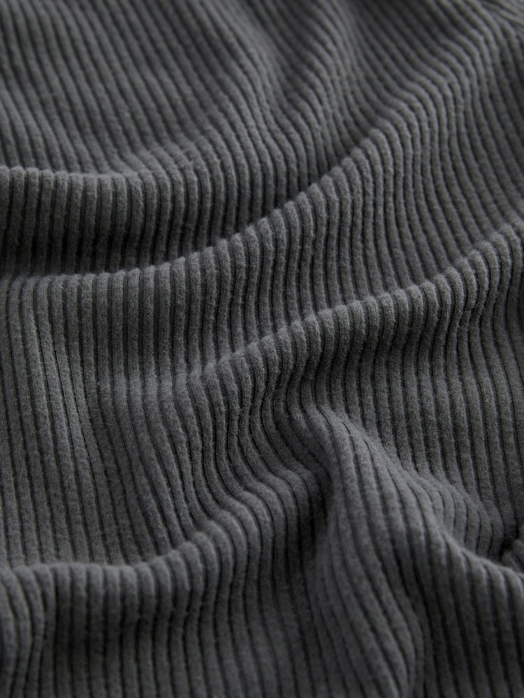 Charcoal Grey Ribbed Joggers - Image 8 of 8