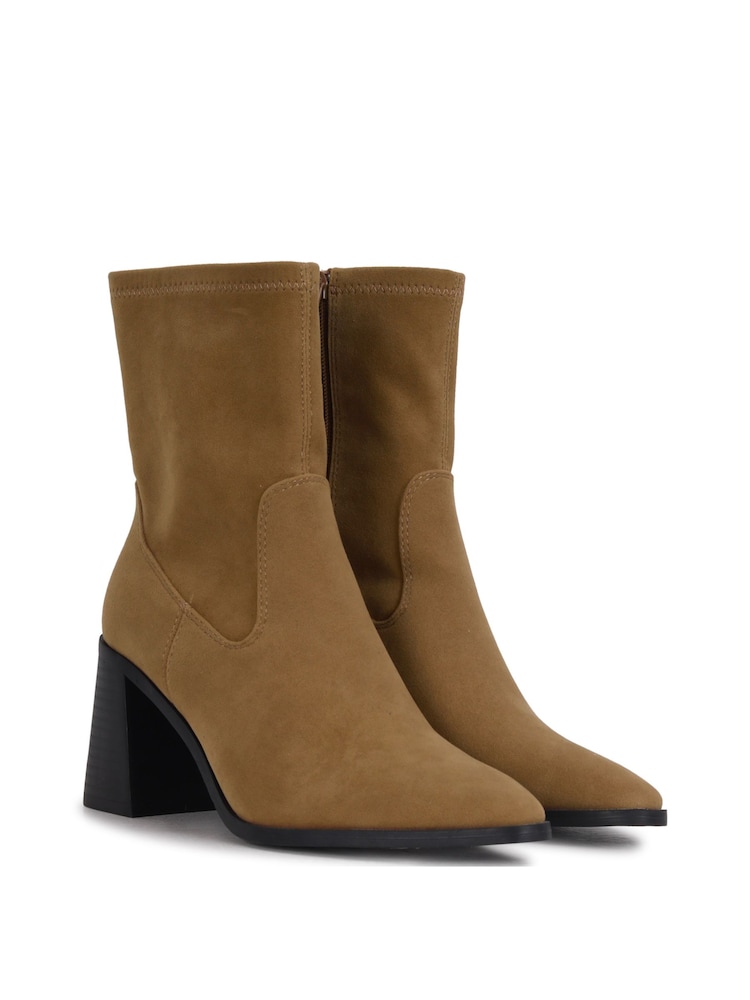 Linzi Brown Torres Western Style Boots With Block Stacked Heels - Image 4 of 5