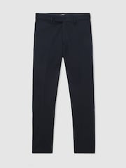 Reiss Navy Eastbury Cotton-Stretch Tailored-Fit Chinos - Image 2 of 6
