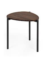 Julian Bowen Walnut Lorette Black Ash Effect Teardrop Nest of 3 Side Tables - Image 9 of 9