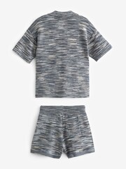 Grey Space Dye Short Sleeved Shirt Set (3mths-10yrs) - Image 7 of 8