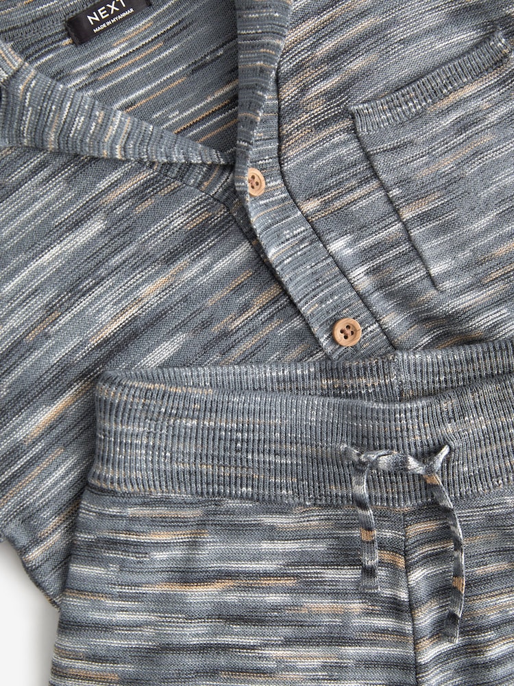 Grey Space Dye Short Sleeved Shirt Set (3mths-10yrs) - Image 8 of 8
