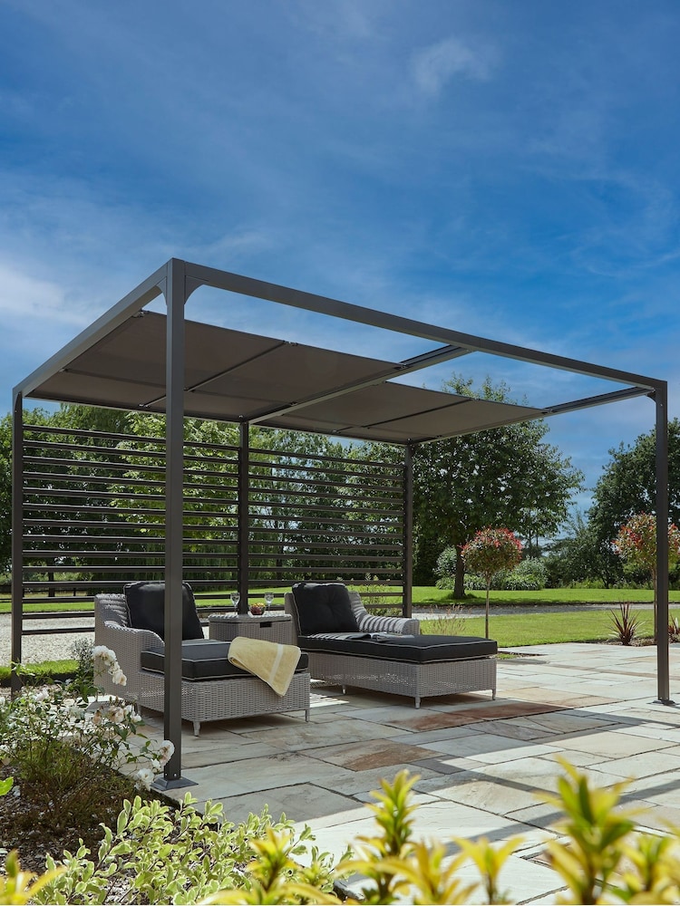 Rowlinson Grey Garden Florence Pergola 3x4m - Image 1 of 4