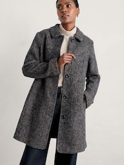 Seasalt Cornwall Blue Wood Cabin Coat - Image 1 of 5