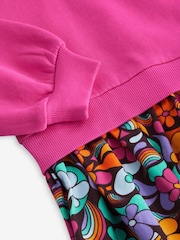 Little Bird by Jools Oliver Pink Sweat Mockable Hooded Dress - Image 3 of 8