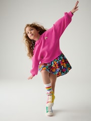 Little Bird by Jools Oliver Pink Sweat Mockable Hooded Dress - Image 5 of 8