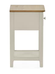 Julian Bowen Truffle Oak Somerset Compact 1 Drawer Bedside Table with Shelf - Image 10 of 10
