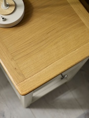 Julian Bowen Truffle Oak Somerset Compact 1 Drawer Bedside Table with Shelf - Image 4 of 10