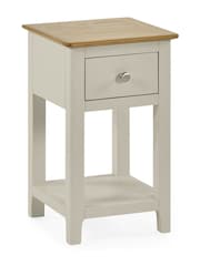 Julian Bowen Truffle Oak Somerset Compact 1 Drawer Bedside Table with Shelf - Image 7 of 10