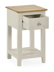 Julian Bowen Truffle Oak Somerset Compact 1 Drawer Bedside Table with Shelf - Image 8 of 10