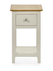 Julian Bowen Truffle Oak Somerset Compact 1 Drawer Bedside Table with Shelf - Image 9 of 10