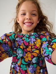 Little Bird by Jools Oliver Colourful Paisely Puff Sleeve 100% Cotton Dress - Image 4 of 7