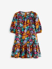 Little Bird by Jools Oliver Colourful Paisely Puff Sleeve 100% Cotton Dress - Image 6 of 7