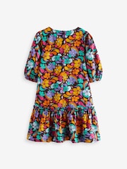 Little Bird by Jools Oliver Colourful Paisely Puff Sleeve 100% Cotton Dress - Image 7 of 7