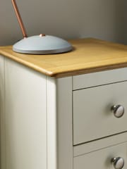 Julian Bowen White Oak Somerset Compact 3 Drawer Bedside Table - Image 5 of 10