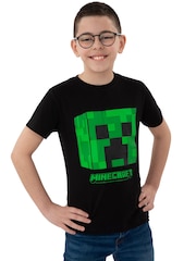 Character Black Minecraft Short Sleeve Creeper T-Shirt - Image 2 of 7