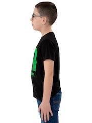 Character Black Minecraft Short Sleeve Creeper T-Shirt - Image 6 of 7