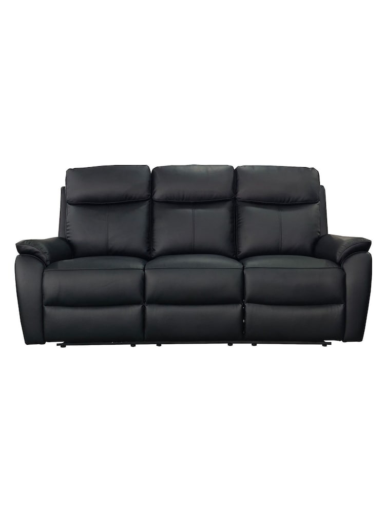 Aspire Furniture Black Kingsmere 3 Seater Power Recliner Sofa - Image 2 of 6