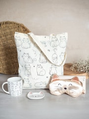 Something Different White Cute Cat Gift Set - Image 1 of 1