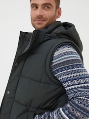 FatFace Green Launton Puffer Gilet - Image 3 of 4