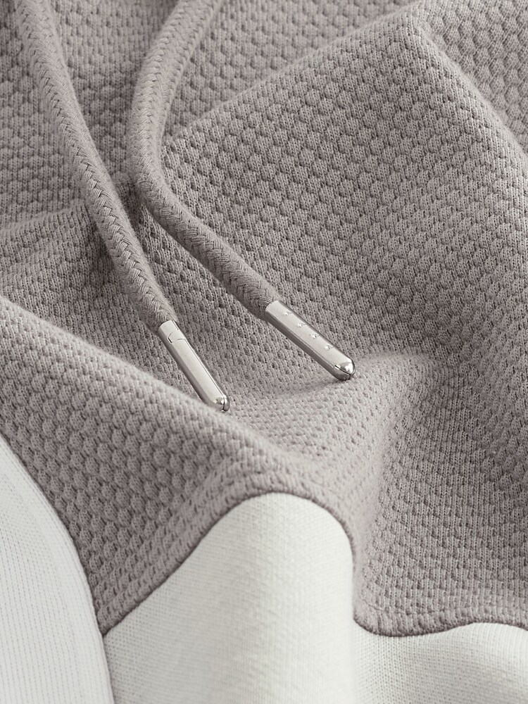 Grey/White Block Overhead Hoodie - Image 2 of 7