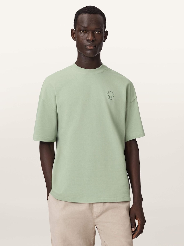 AllSaints Green Haven Short Sleeve Crew Neck T-Shirt - Image 1 of 6