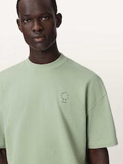 AllSaints Green Haven Short Sleeve Crew Neck T-Shirt - Image 4 of 6
