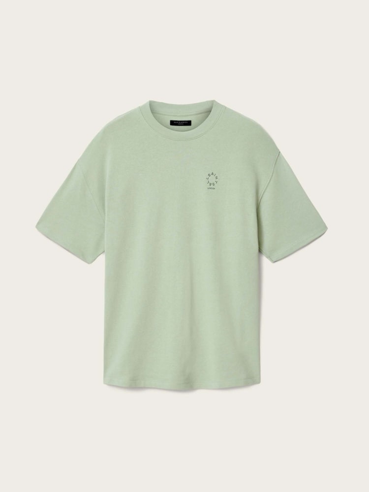 AllSaints Green Haven Short Sleeve Crew Neck T-Shirt - Image 6 of 6