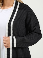 Yours Curve Black Tipped Cardigan - Image 4 of 6
