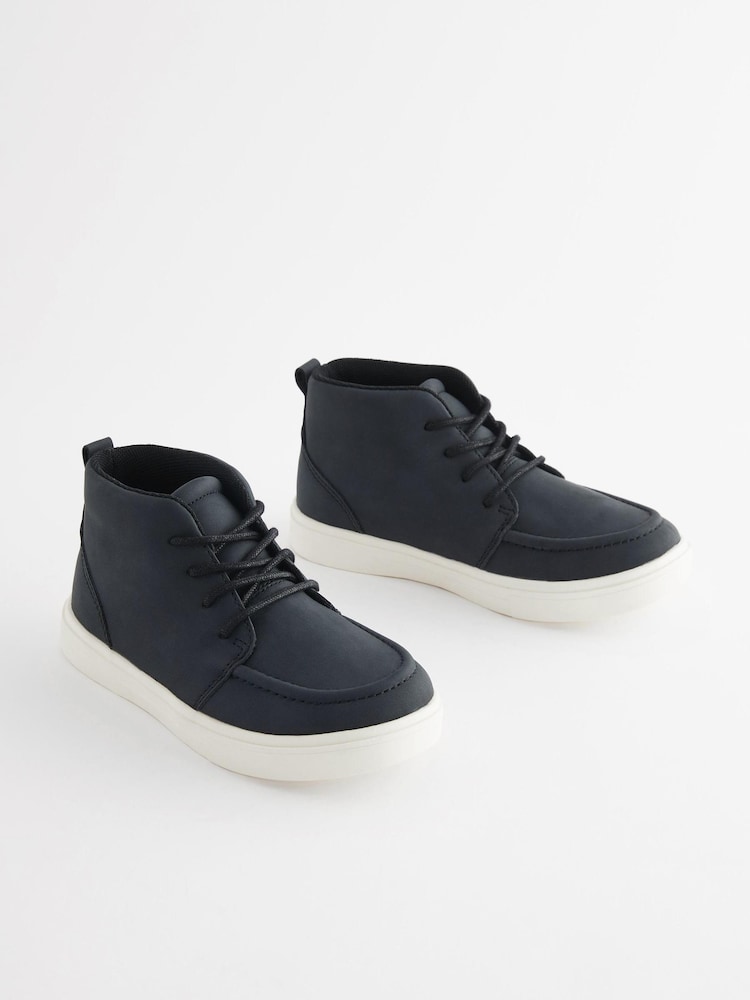 Black Wide Fit (G) Smart Lace-Up Boots - Image 2 of 5