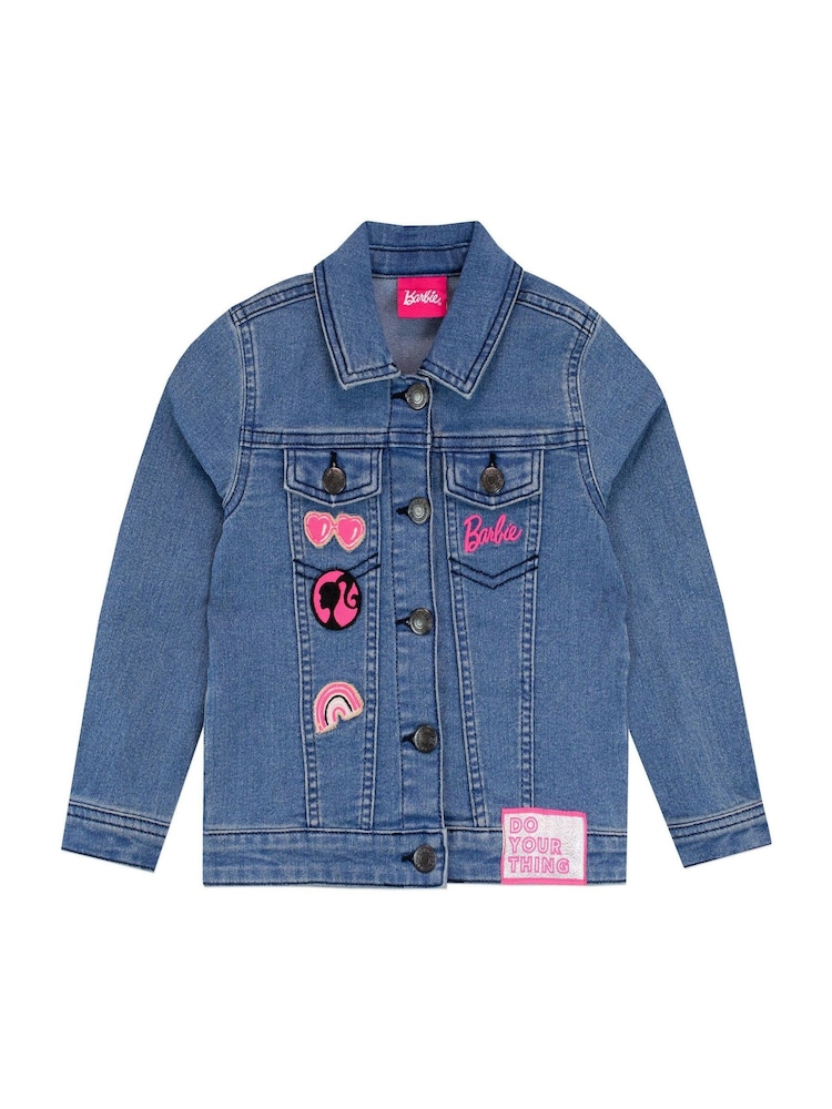 Character Barbie Denim Jacket With Embroidered Patches - 5의 이미지 1