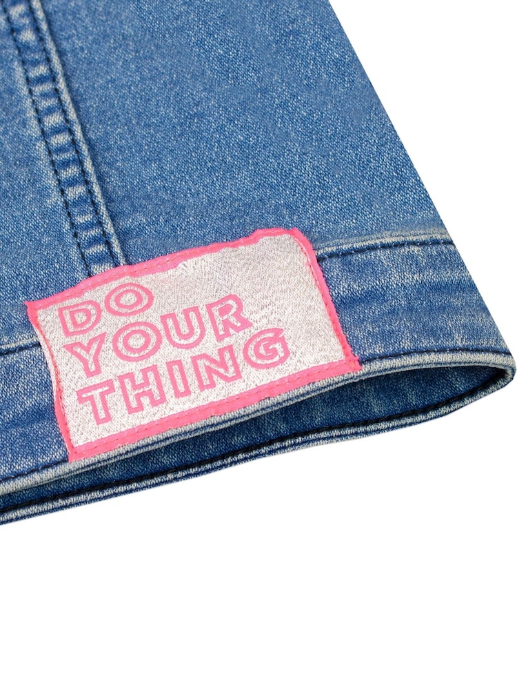 Character Barbie Denim Jacket With Embroidered Patches - 5의 이미지 5
