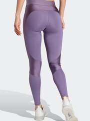 adidas Purple Hyperglam Shine Full Length Leggings - Image 2 of 6
