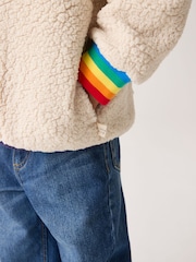 Little Bird by Jools Oliver Multi Colourblock Borg Fleece Jacket - Image 6 of 9