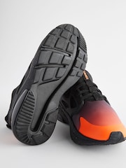Orange/Black Elastic Lace Trainers - Image 5 of 6