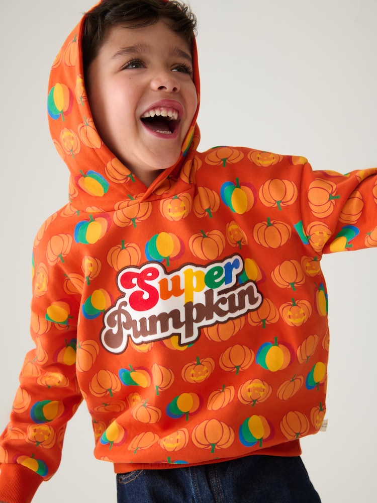 Little Bird by Jools Oliver Orange 100% Cotton Colourful Hoodie - Image 1 of 8