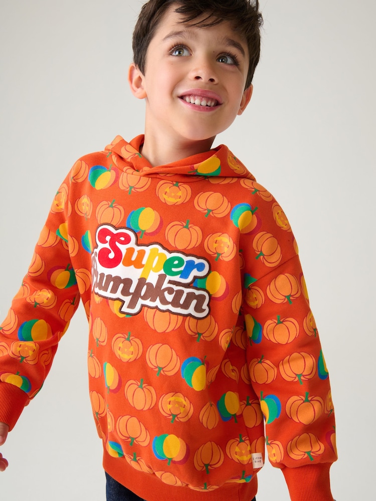 Little Bird by Jools Oliver Orange 100% Cotton Colourful Hoodie - Image 2 of 8