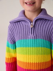 Little Bird by Jools Oliver Striped Knitted Jumper 100% Cotton Dress - Imagen 11 de 17