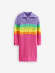 Little Bird by Jools Oliver Striped Knitted Jumper 100% Cotton Dress - Imagen 13 de 17