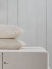 Cream Cotton Rich Deep Fitted Sheet - Image 2 of 2