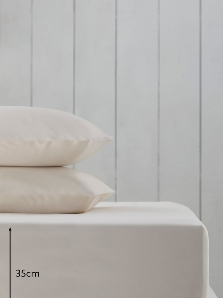 Cream Cotton Rich Deep Fitted Sheet - Image 2 of 2