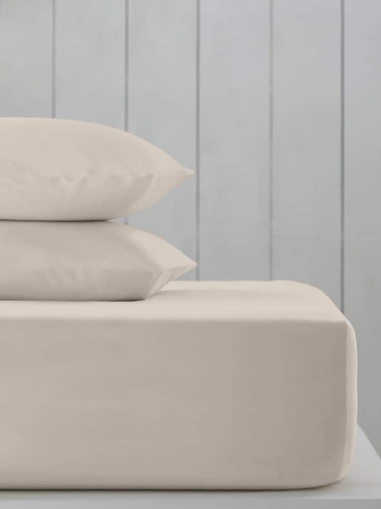 Stone Cotton Rich Deep Fitted Bed Sheet - Image 3 of 3 Stone Cotton Rich Deep Fitted Bed Sheet - Image 3 of 3