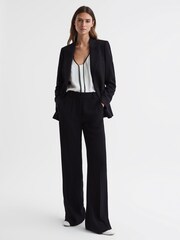 Reiss Ivory/Black Jessy Sleeveless V-Neck Vest - Image 3 of 5