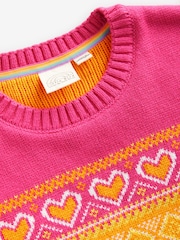 Little Bird by Jools Oliver Multi 100% Cotton Pastel Fairisle Pattern Knitted Jumper Dress - Image 7 of 8