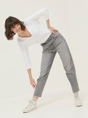 FatFace Grey Bray Barrel Jeans - Image 3 of 5