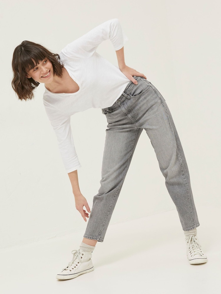 FatFace Grey Bray Barrel Jeans - Image 3 of 5