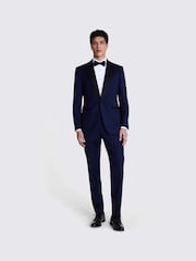 MOSS Blue Tailored Fit Twill Jacket - Image 1 of 5